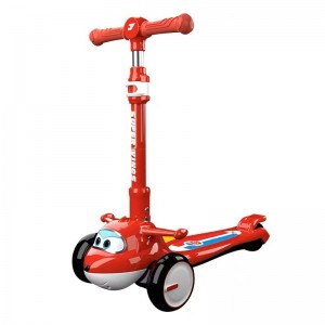 滑板车乐迪小爱动漫卡通可折叠飞机头儿童滑板车卡通滑板车