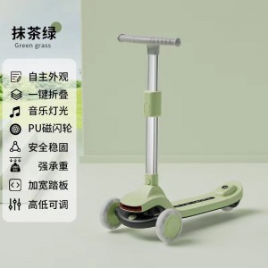 儿童滑板车溜溜车3-14岁男女宝宝可骑可滑闪光轮玩具车