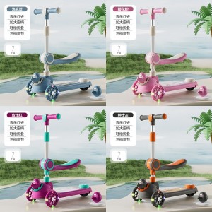 Children&#039;s scooter, 2-14 years old, can ride, can skate, male and female, 2 baby yo-yo, single-foot, 3-in-1 scooter for kids