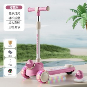 Children&#039;s scooter, 2-14 years old, can ride, can skate, male and female, 2 baby yo-yo, single-foot, 3-in-1 scooter for kids