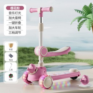 Children&#039;s scooter, 2-14 years old, can ride, can skate, male and female, 2 baby yo-yo, single-foot, 3-in-1 scooter for kids