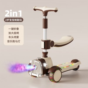 儿童滑板车三合一1-3-6岁男女宝宝滑行车可坐可滑行滑行车滑滑车
