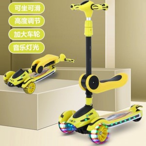Children&#039;s scooters, 2-6-8-12 years old, yo-yo, boys can ride on scooters, girls, flash music
