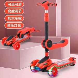 Children&#039;s scooters, 2-6-8-12 years old, yo-yo, boys can ride on scooters, girls, flash music