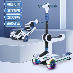 Children&#039;s scooters, 2-6-8-12 years old, yo-yo, boys can ride on scooters, girls, flash music