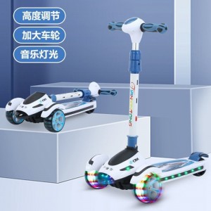 Children&#039;s scooters, 2-6-8-12 years old, yo-yo, boys can ride on scooters, girls, flash music