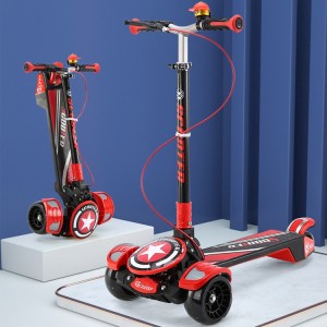 New large kids scooter big kid scooter three four wheel adult scooter foldable