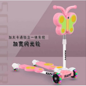 儿童滑板车蛙式2-6-12岁以上男女小孩四轮闪光宝宝双脚踏板剪刀车