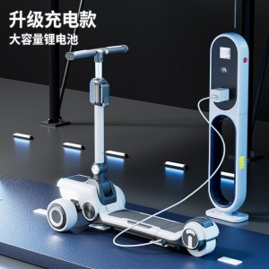 Children&#039;s scooters, medium and large children&#039;s, rechargeable electric scooters, foldable, wider and larger, multi-functional scooters