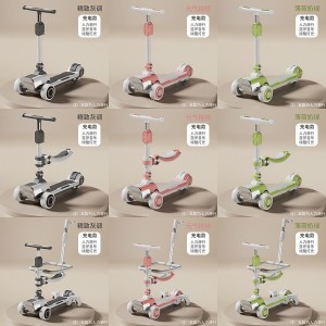 Children&#039;s scooters, medium and large children&#039;s, rechargeable electric scooters, foldable, wider and larger, multi-functional scooters