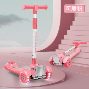 儿童滑板车1-3一6一12岁新款小孩踏板折叠款男孩女宝宝滑滑溜溜车