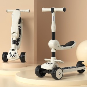 儿童滑板车1-3-6-8岁男女宝宝折叠闪光大轮溜溜车小孩滑滑车