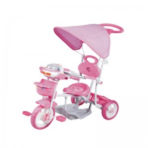 良好的婴儿手推车三轮车婴儿带篷手推车三轮推车头灯三轮车