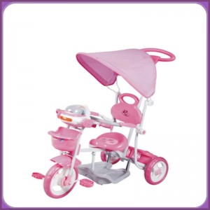 良好的婴儿手推车三轮车婴儿带篷手推车三轮推车头灯三轮车