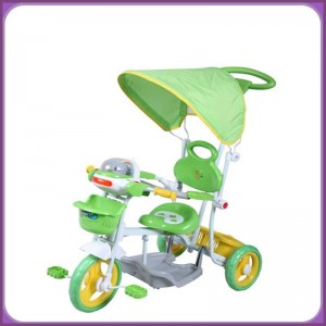 良好的婴儿手推车三轮车婴儿带篷手推车三轮推车头灯三轮车