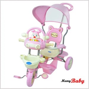 婴儿三轮车3轮带篷三轮车婴儿车旅行卡通三轮自行车