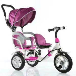 新款儿童三轮车脚踏车小孩单车厂家直供儿童双人三轮车