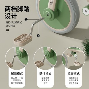 儿童三轮车脚踏车多种功能带推手1-3-6岁宝宝推车婴幼儿小孩手推车