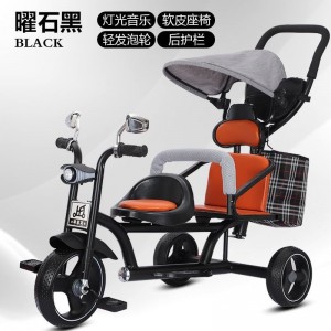 儿童三轮车双人宝宝脚踏车双胞胎手推车婴儿轻便童车大号1-2-3岁