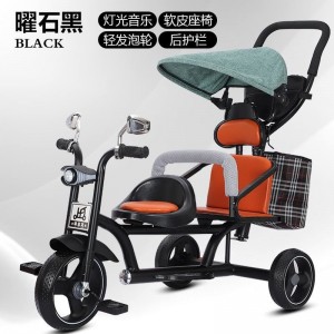 儿童三轮车双人宝宝脚踏车双胞胎手推车婴儿轻便童车大号1-2-3岁