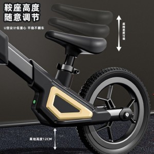 Children&#039;s balance bike, no pedals, 2-3-68 year old baby riding scooter, boys and girls, bicycle with music and light