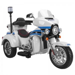 Children's electric motorcycle police car can seat two people, male and female babies, children, rechargeable three-wheeled toy car