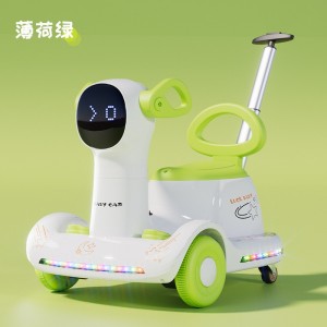New children&#039;s electric motorcycle rechargeable dual-drive balance scooter four-wheel seated remote control drift spinning car