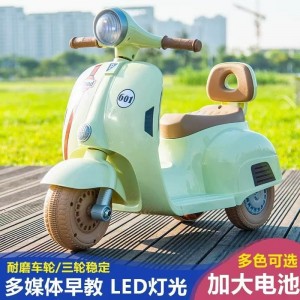 儿童电动摩托车玩具三轮车男孩女孩宝宝带音乐遥控充电小孩可坐人