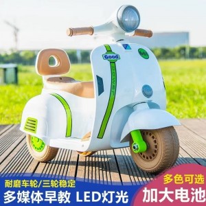 儿童电动摩托车玩具三轮车男孩女孩宝宝带音乐遥控充电小孩可坐人