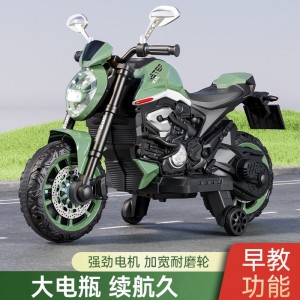 新款儿童电动摩托车三轮车小孩玩具车可坐人宝宝充电童车
