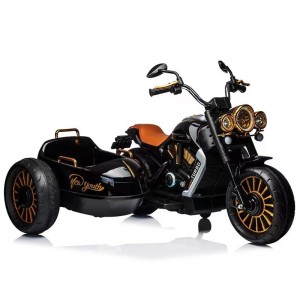 儿童电动车摩托车三轮车男女宝宝玩具小孩大号双人可坐大人带侧挂