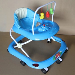 蓝色婴儿行者学步车方盘学步车防O型腿防侧翻儿童玩具车