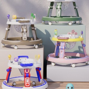 学步车防o型腿婴儿多种功能防侧翻手推车宝宝可坐可推学行车起步车