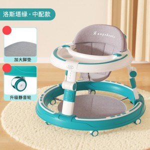 新款婴儿学步车防O型腿防侧翻宝宝学行车可调高低一键折叠学步车