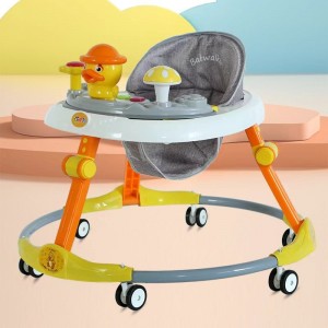 婴儿学步车防O型腿多种功能防侧翻男女孩宝宝可坐推学行助步