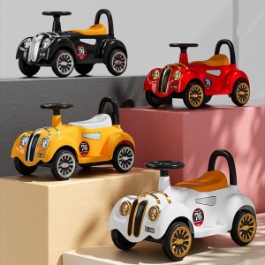 New children&#039;s electric classic car, novel luminous, cool smart toy, stroller with music