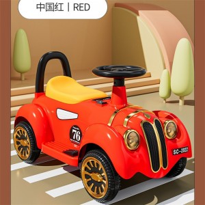 New children&#039;s electric classic car, novel luminous, cool smart toy, stroller with music