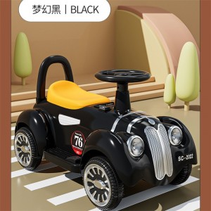 New children&#039;s electric classic car, novel luminous, cool smart toy, stroller with music