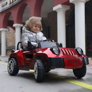 儿童电动汽车可坐人摇摆小孩童车双驱动遥控早教宝宝玩具车