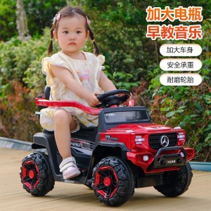 新款婴儿童电动车四轮遥控汽车充电带推杆0-4岁玩具车男女宝宝
