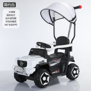 新款婴儿童电动车四轮遥控汽车充电带推杆0-4岁玩具车男女宝宝