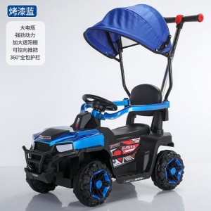 新款婴儿童电动车四轮遥控汽车充电带推杆0-4岁玩具车男女宝宝