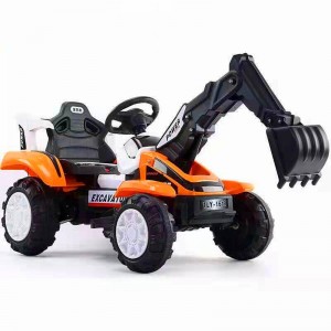 Seated sand bulldozer construction vehicle remote control toy car children&#039;s electric excavator with light and music