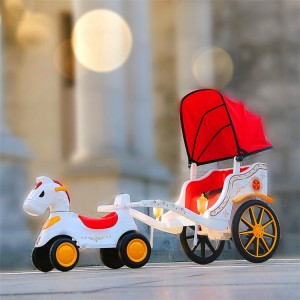 Rechargeable two-person train car motorcycle tricycle four-wheeler girl baby horse-drawn carriage children&#039;s electric car