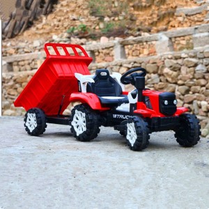 Large electric internet celebrity hand tractor toy car can seat 3-10 year old children&#039;s toy tractor