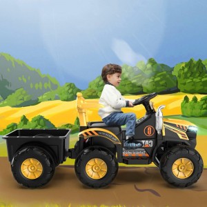 沙滩车可坐人男孩遥控越野车带斗充电玩具车网红车儿童电动拖拉机