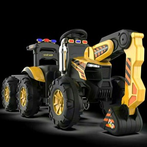 Children&#039;s electric excavator, can seat man, boy, off-road vehicle, excavator, construction vehicle, hook machine, rechargeable toy car