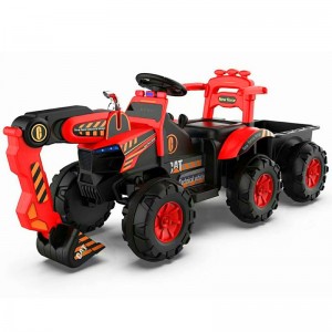 Children&#039;s electric excavator, can seat man, boy, off-road vehicle, excavator, construction vehicle, hook machine, rechargeable toy car