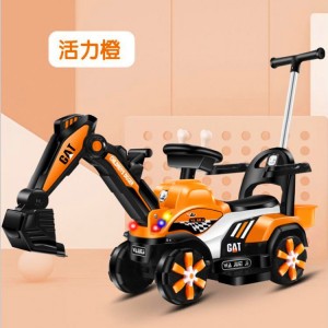 New children&#039;s excavator, electric old excavator, seatable, toy excavator with light and music