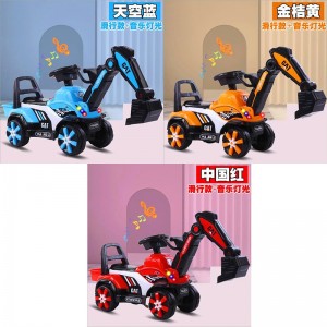 New children&#039;s excavator, electric old excavator, seatable, toy excavator with light and music
